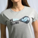 Pé Deu Clube Feminina Cinza Gola U