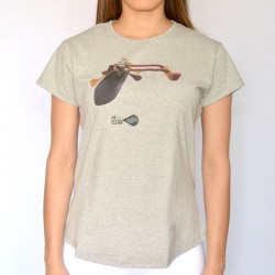 DARTH VOGA Feminina Cinza Gola U